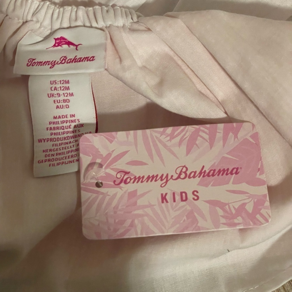 Tommy Bahama Pink Striped Baby Girl Dress - Picture 5 of 6